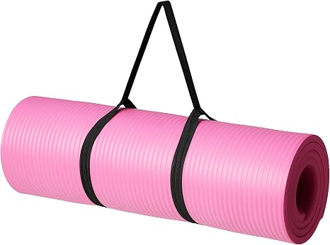 Non-slip NBR yoga mat with carrying strap
